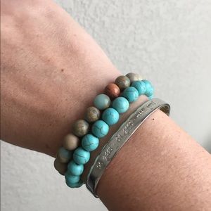 Samantha Faye Engraved Rhodium Mantra Cuff